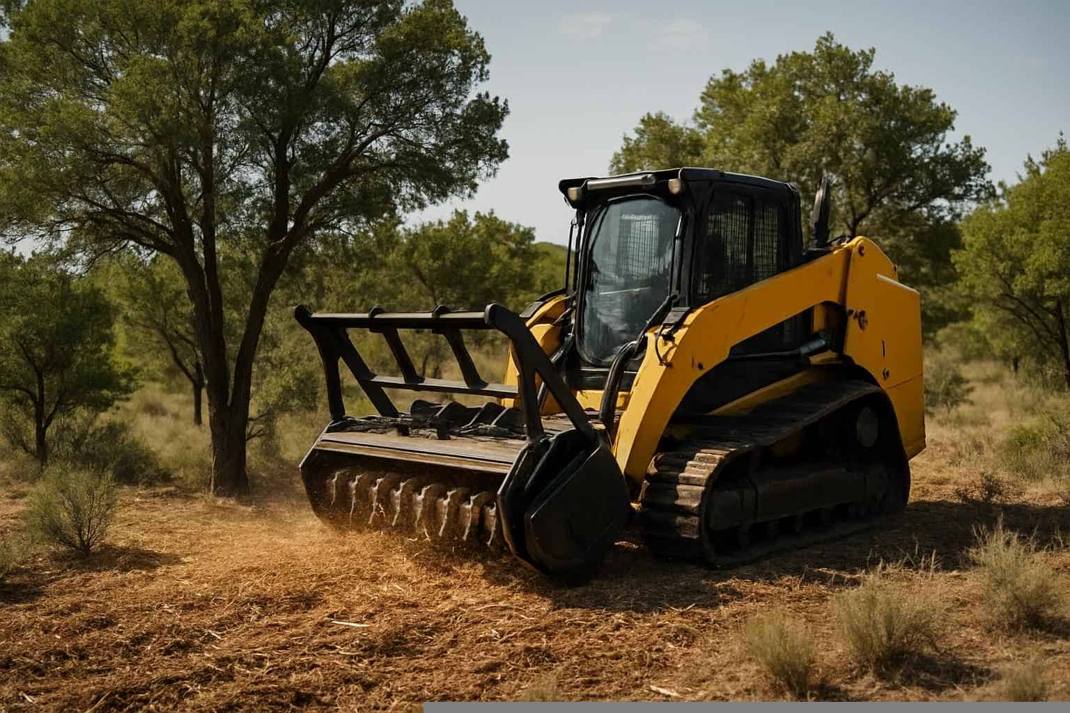 Cedar Brush Mulching in Mason Texas
