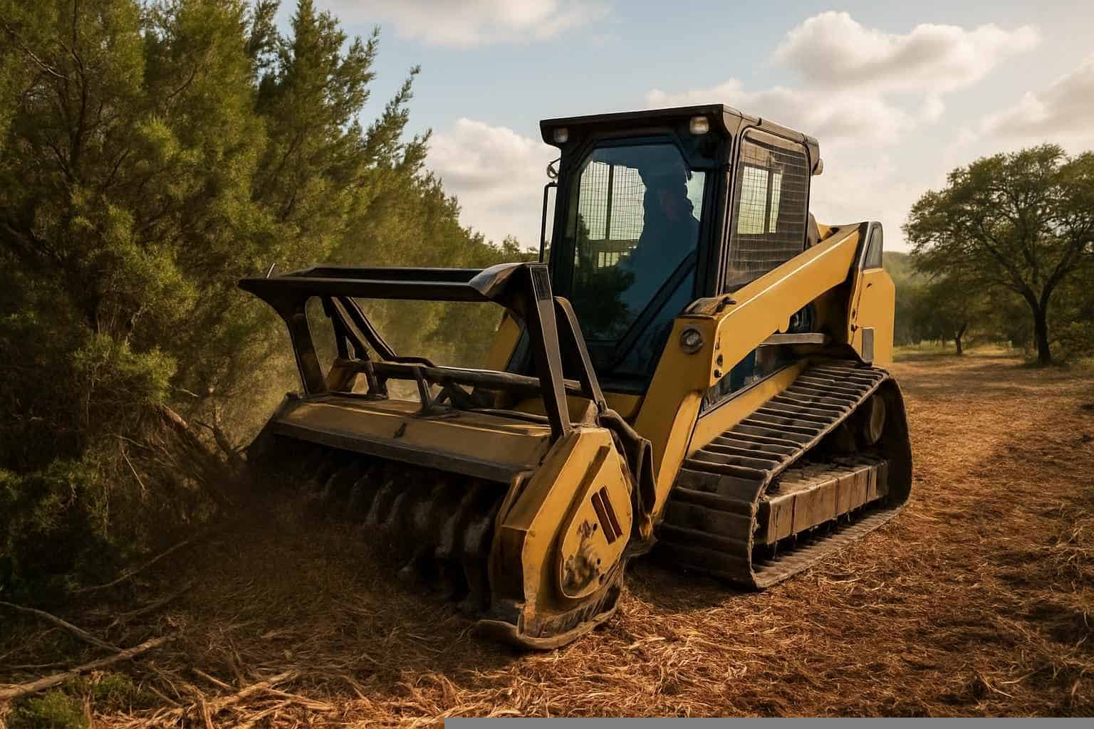 Cedar Clearing In Pipe Creek Texas 2 Cedar Brush Mulching in Pipe Creek Texas
