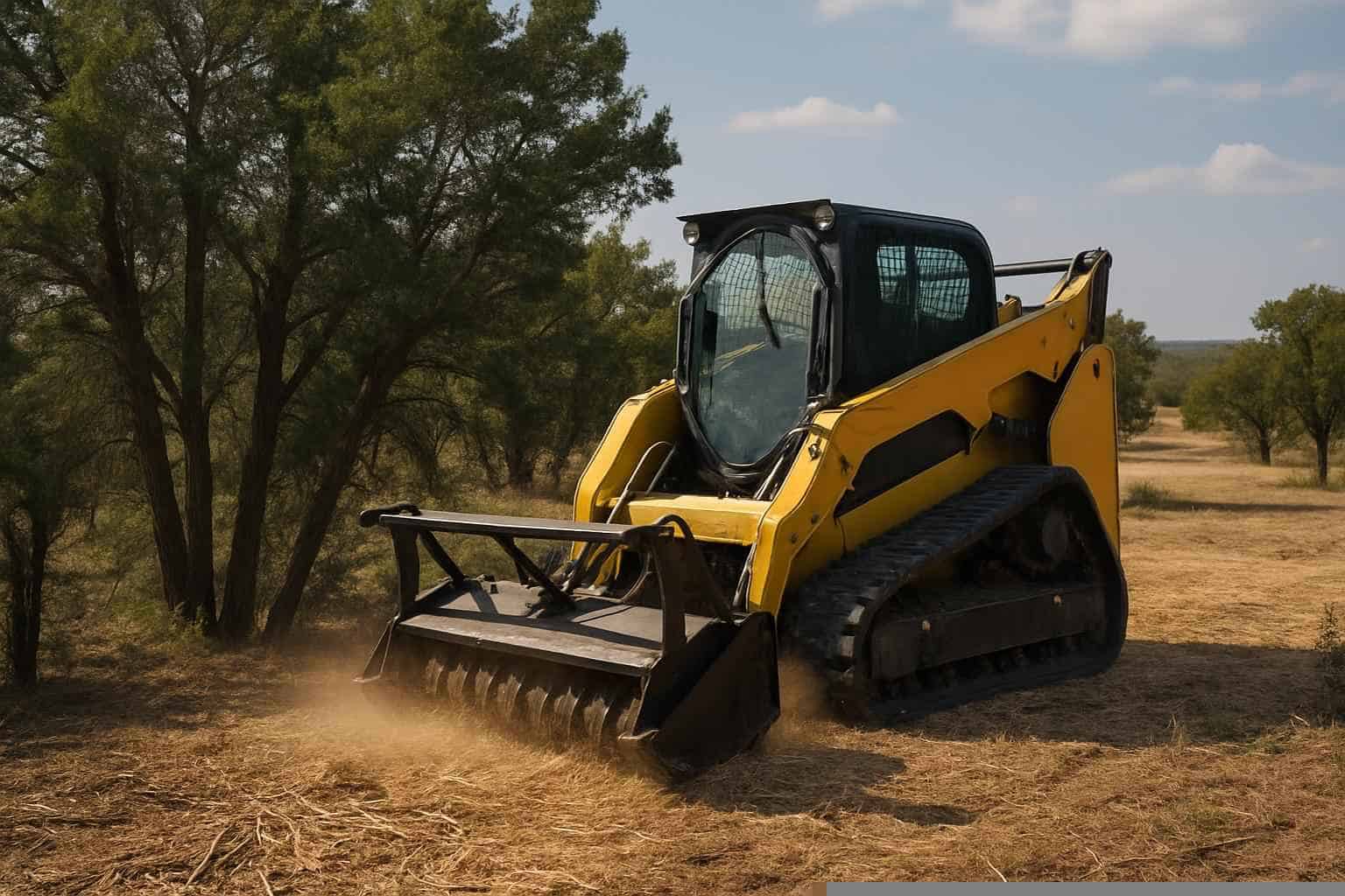 Cedar Clearing with Mulcher in Mason Texas