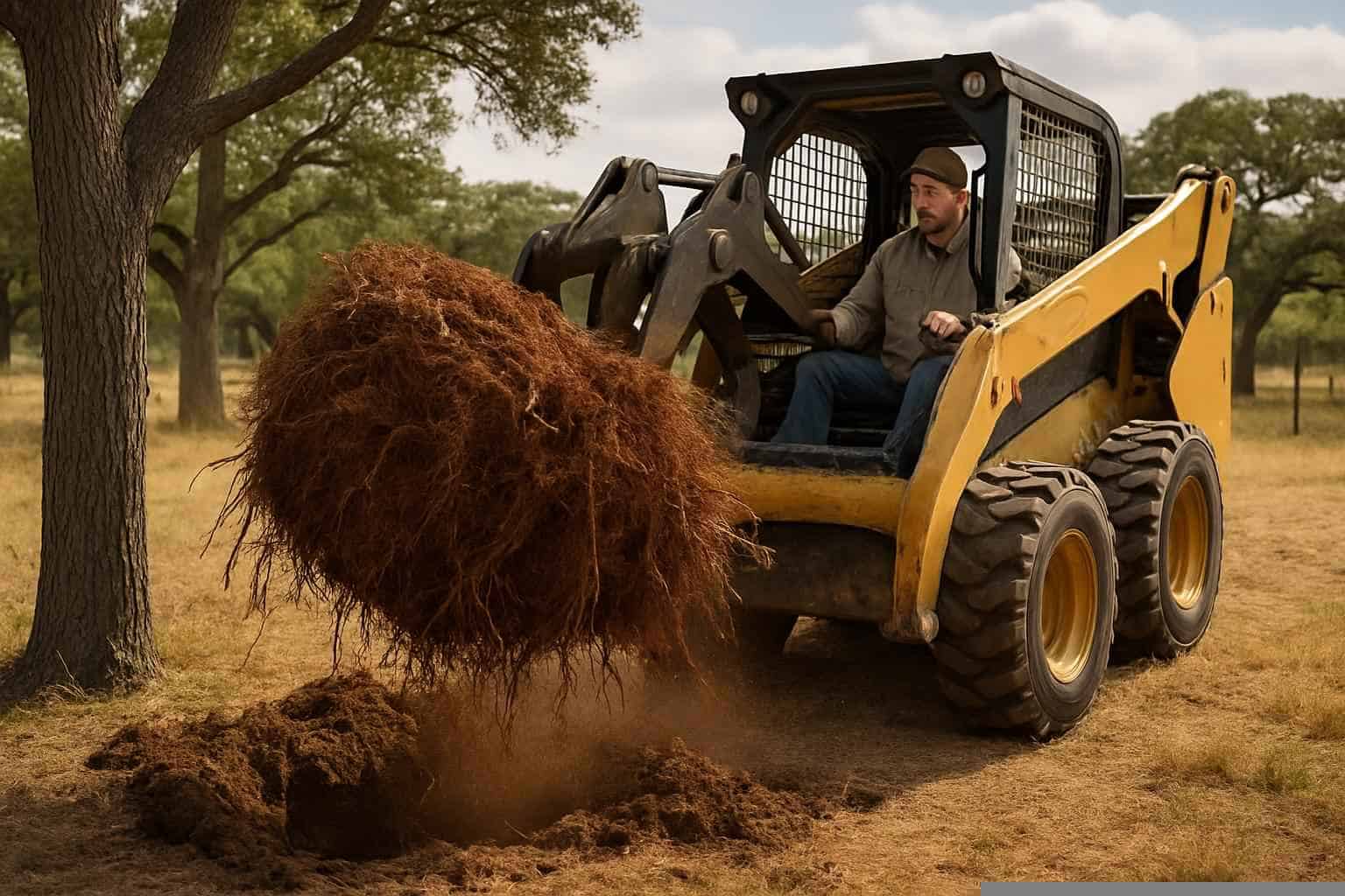 Cedar Clearing In Pipe Creek Texas 3 Cedar Root Ball Removal in Pipe Creek Texas