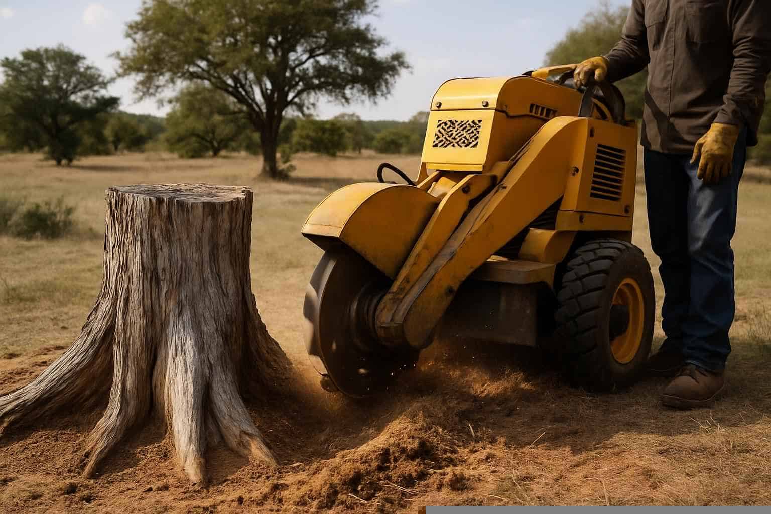 Stump Grinding In Mason Texas 3 Cedar Stump Removal in Mason Texas