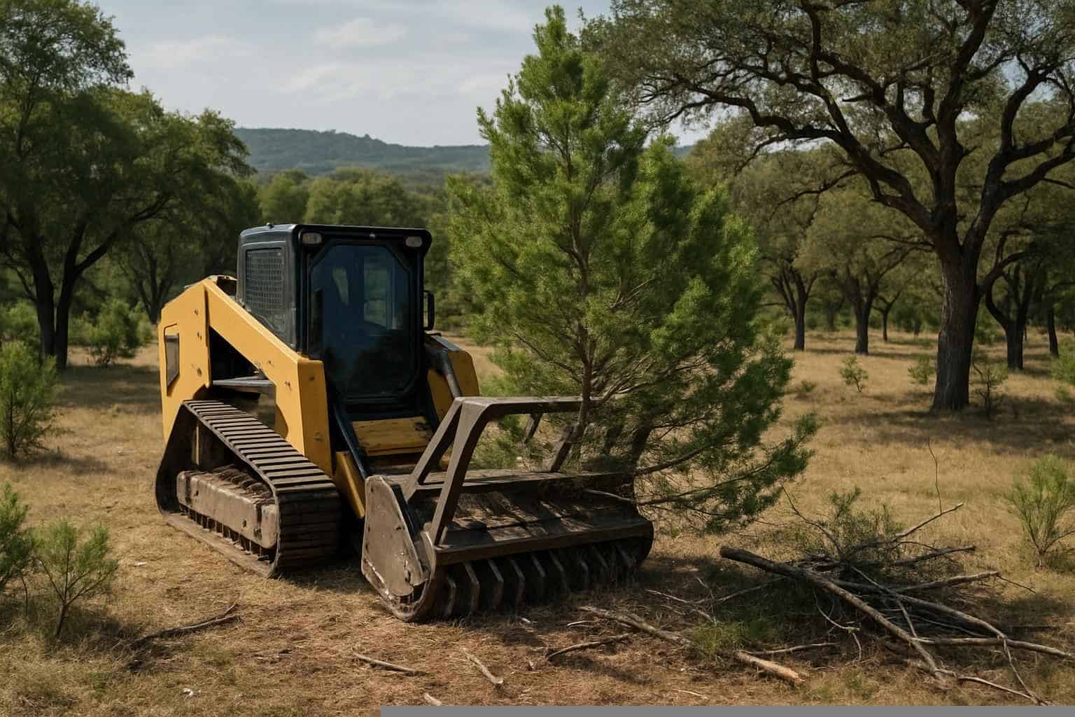 Cedar Clearing In Pipe Creek Texas 6 Cedar Thinning in Pipe Creek Texas
