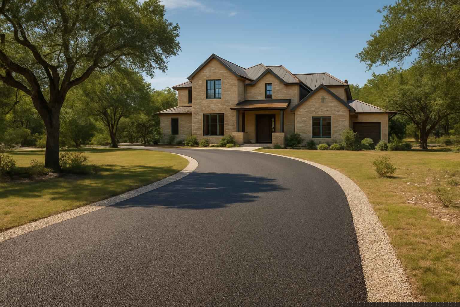 Chip Seal Driveway in Pipe Creek Texas