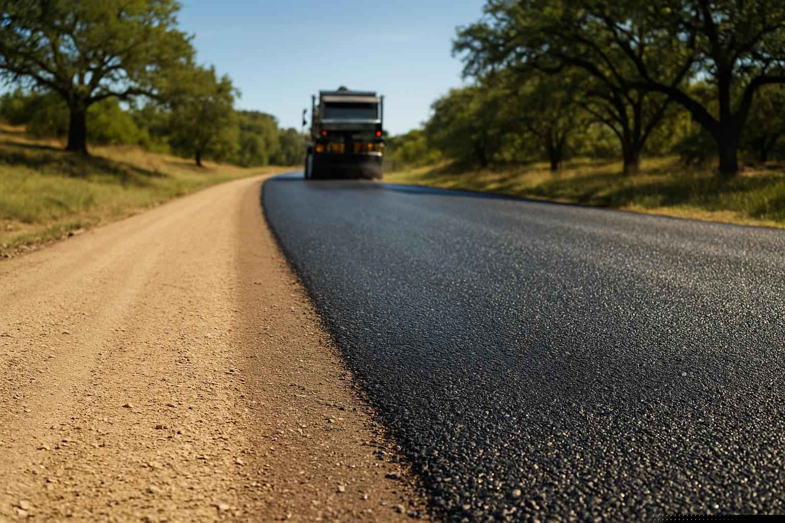 Chip Seal Over Road Base in Pipe Creek Texas