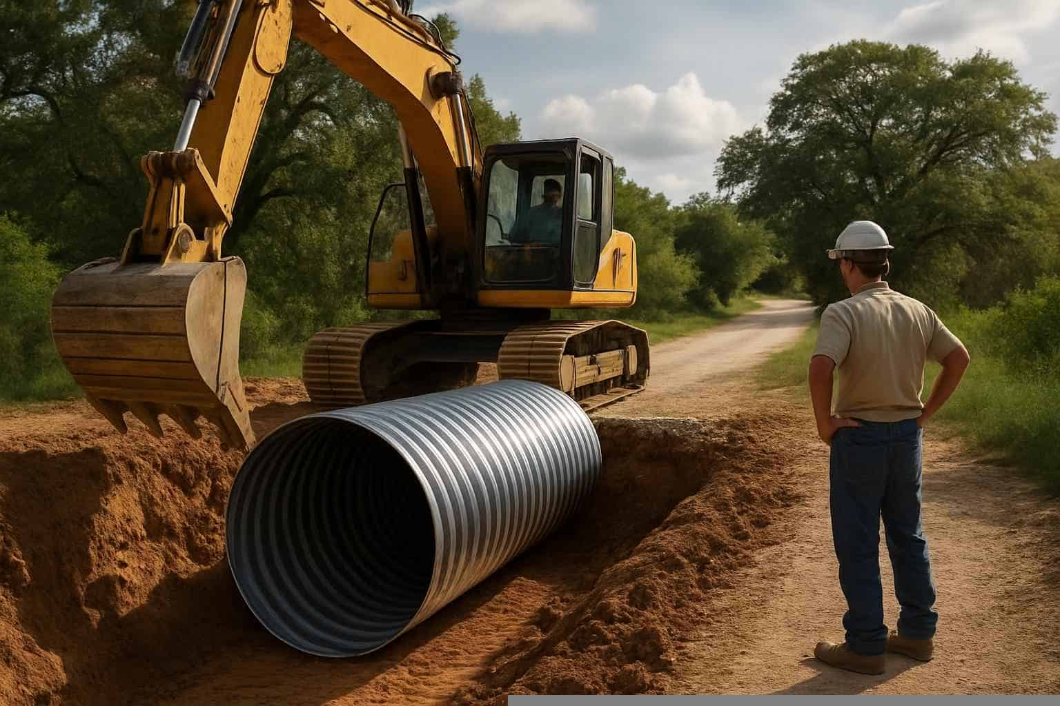 Culvert Installation In Pipe Creek Texas 1 Culvert Sizing and Install in Pipe Creek Texas