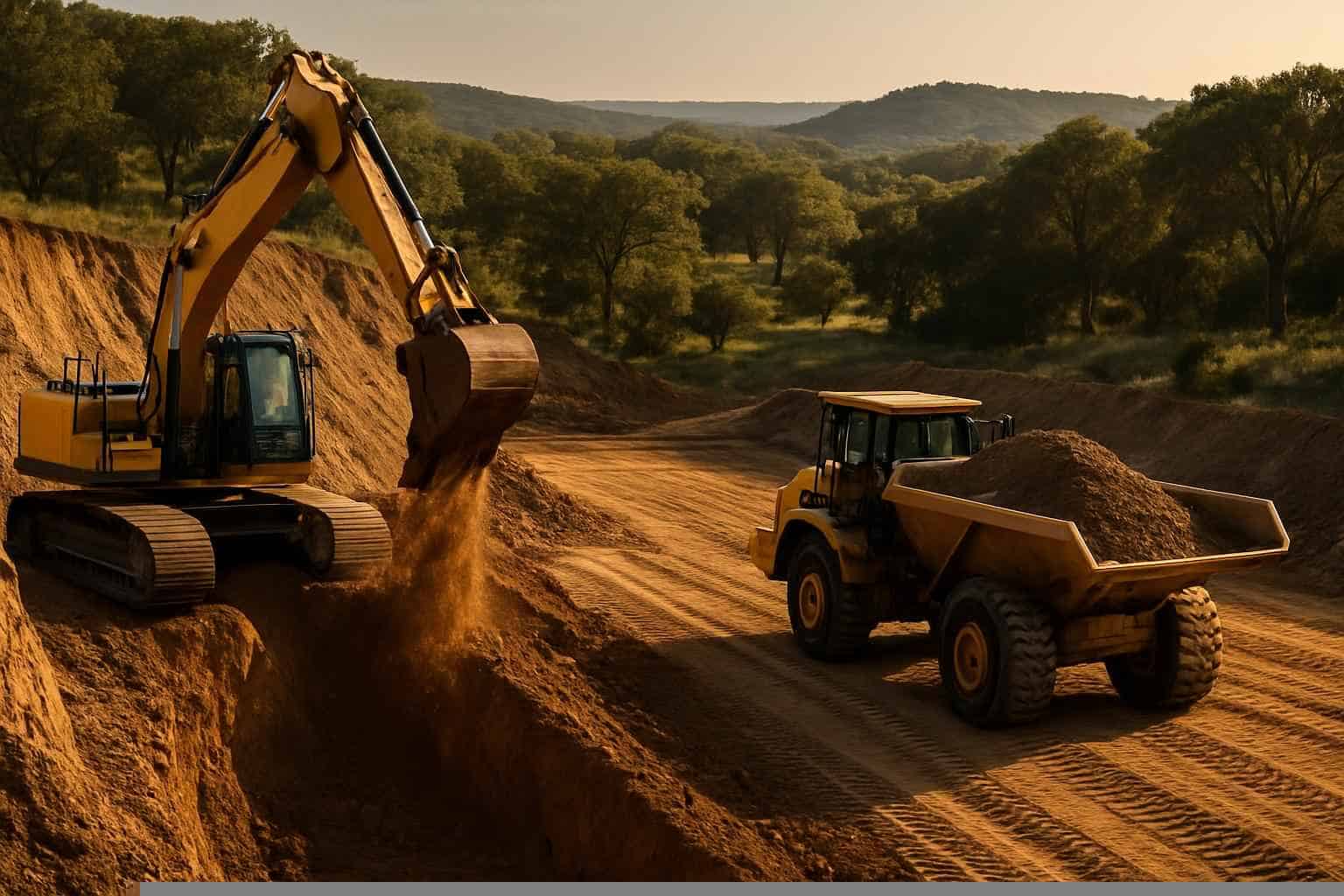 House Pad Construction In Pipe Creek Texas 2 Cut and Fill in Pipe Creek Texas