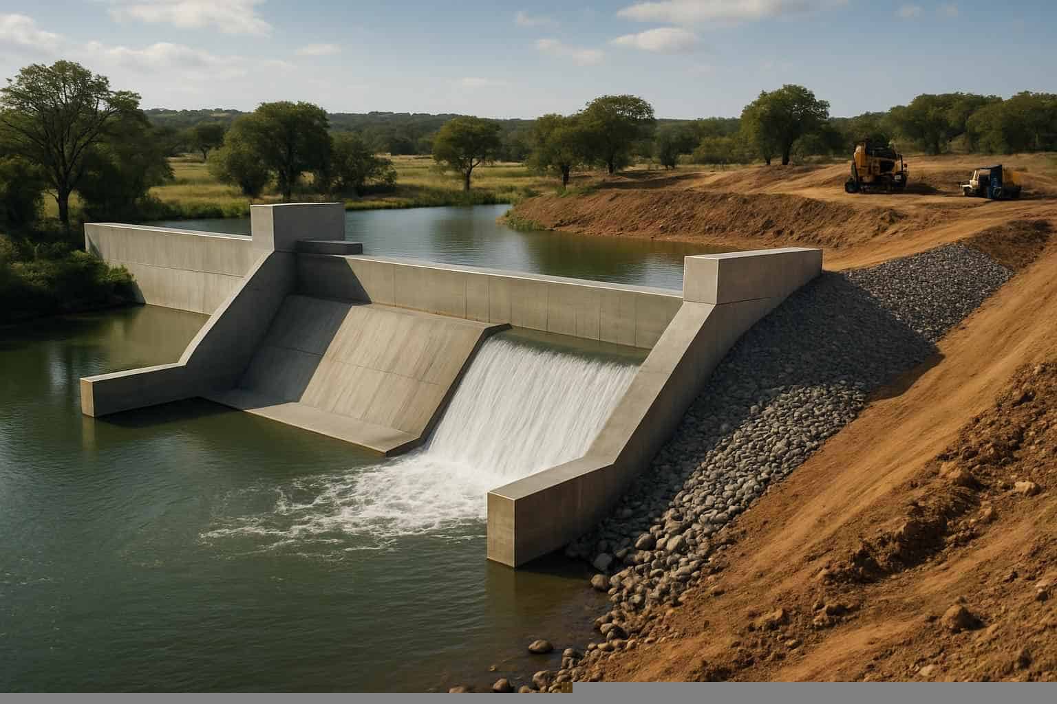 Ranch Pond Excavation In Mason Texas 3 Dam and Spillway Build in Mason Texas