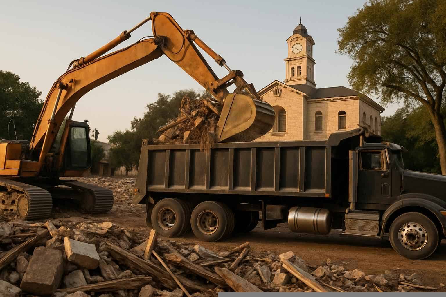 Demolition Debris Hauling in Mason Texas
