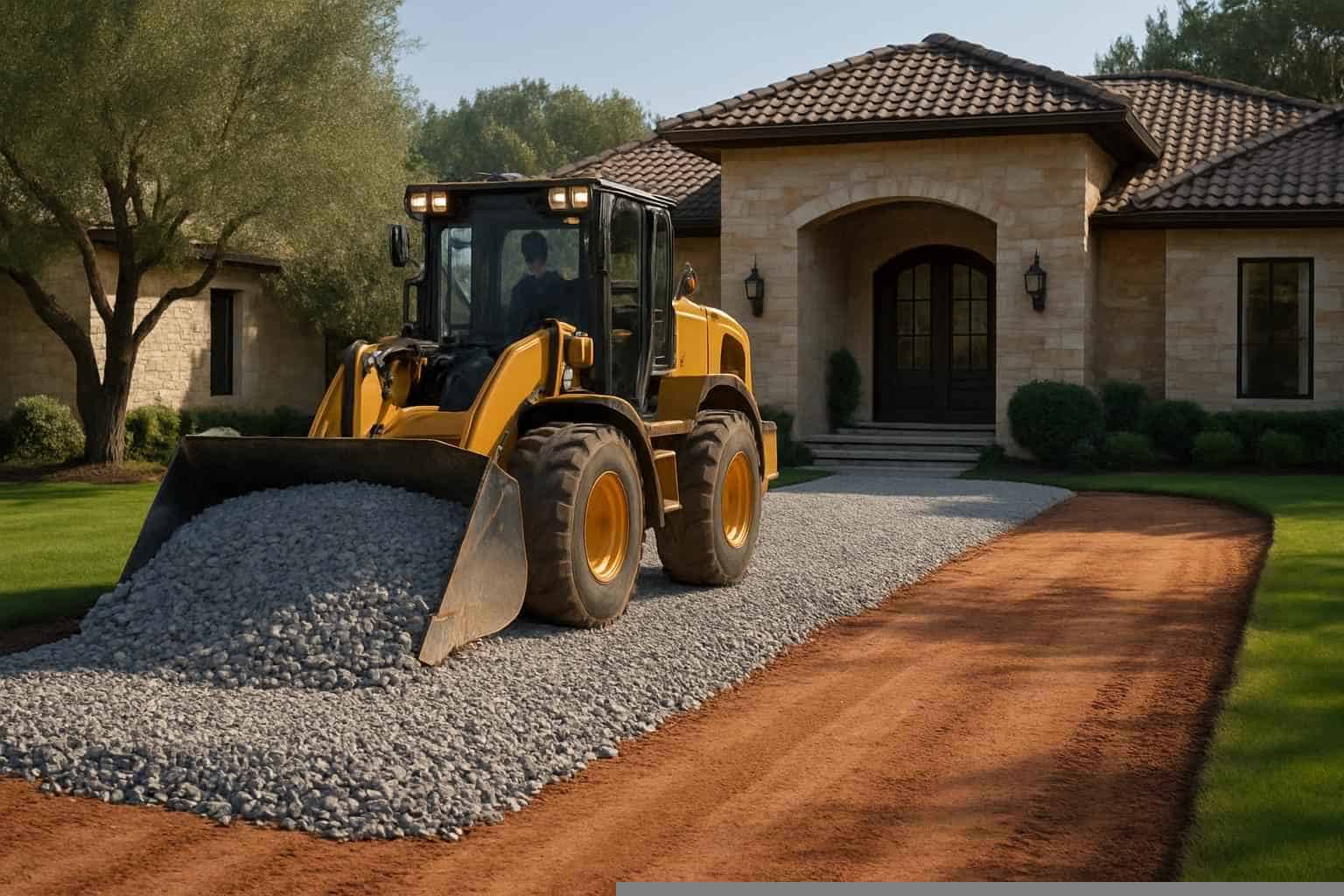 Driveway Base Prep in Mason Texas
