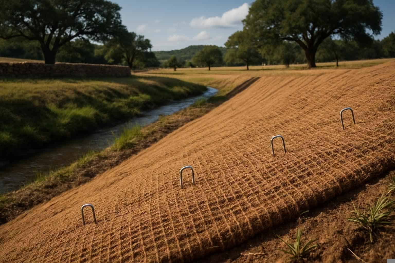 Erosion Control In Mason Texas 2 Erosion Control Matting in Mason Texas