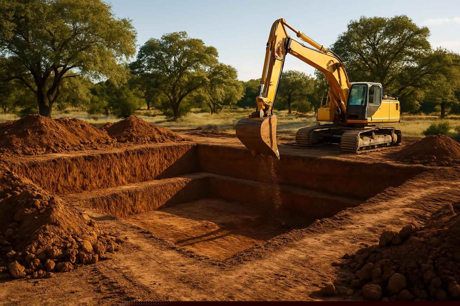 Foundation Excavation in Pipe Creek Texas