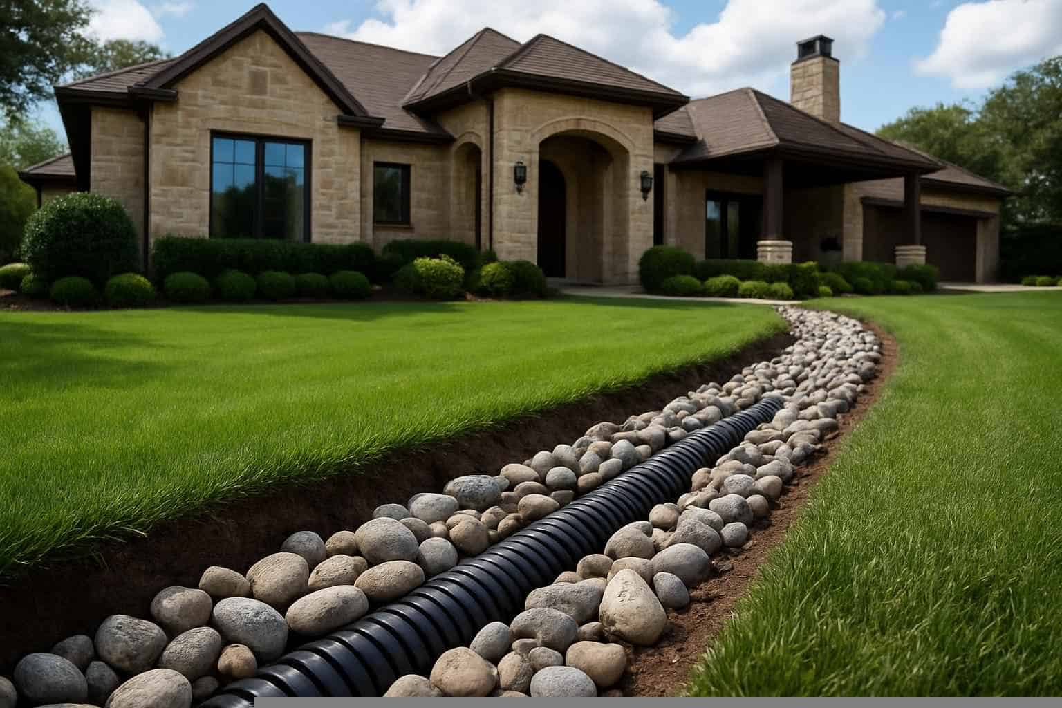 Drainage Solutions In Mason Texas 1 French Drains in Mason Texas