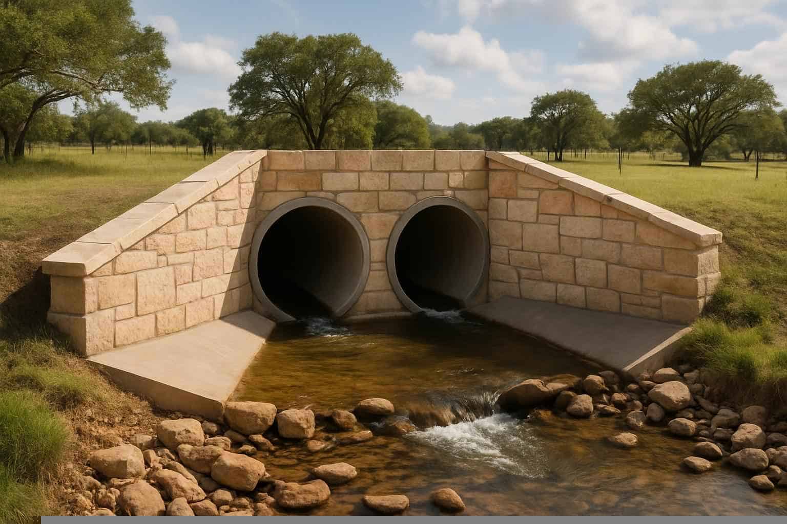 Culvert Installation In Mason Texas 4 Headwalls and End Sections in Mason Texas