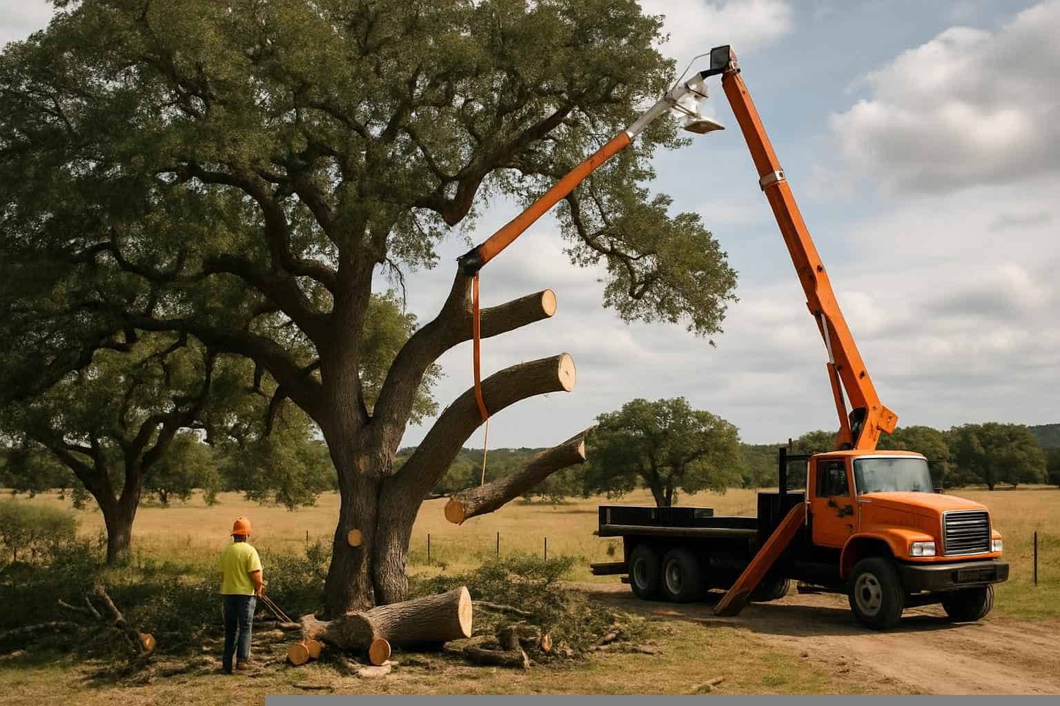 Large Tree Removal in Mason Texas