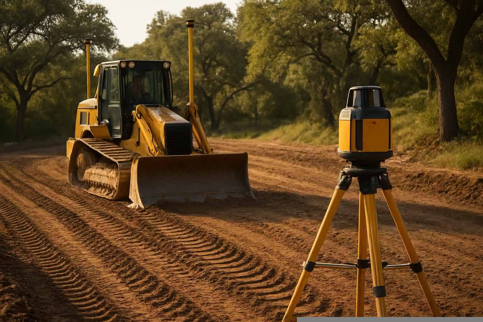 House Pad Construction In Pipe Creek Texas 3 Laser Grading in Pipe Creek Texas