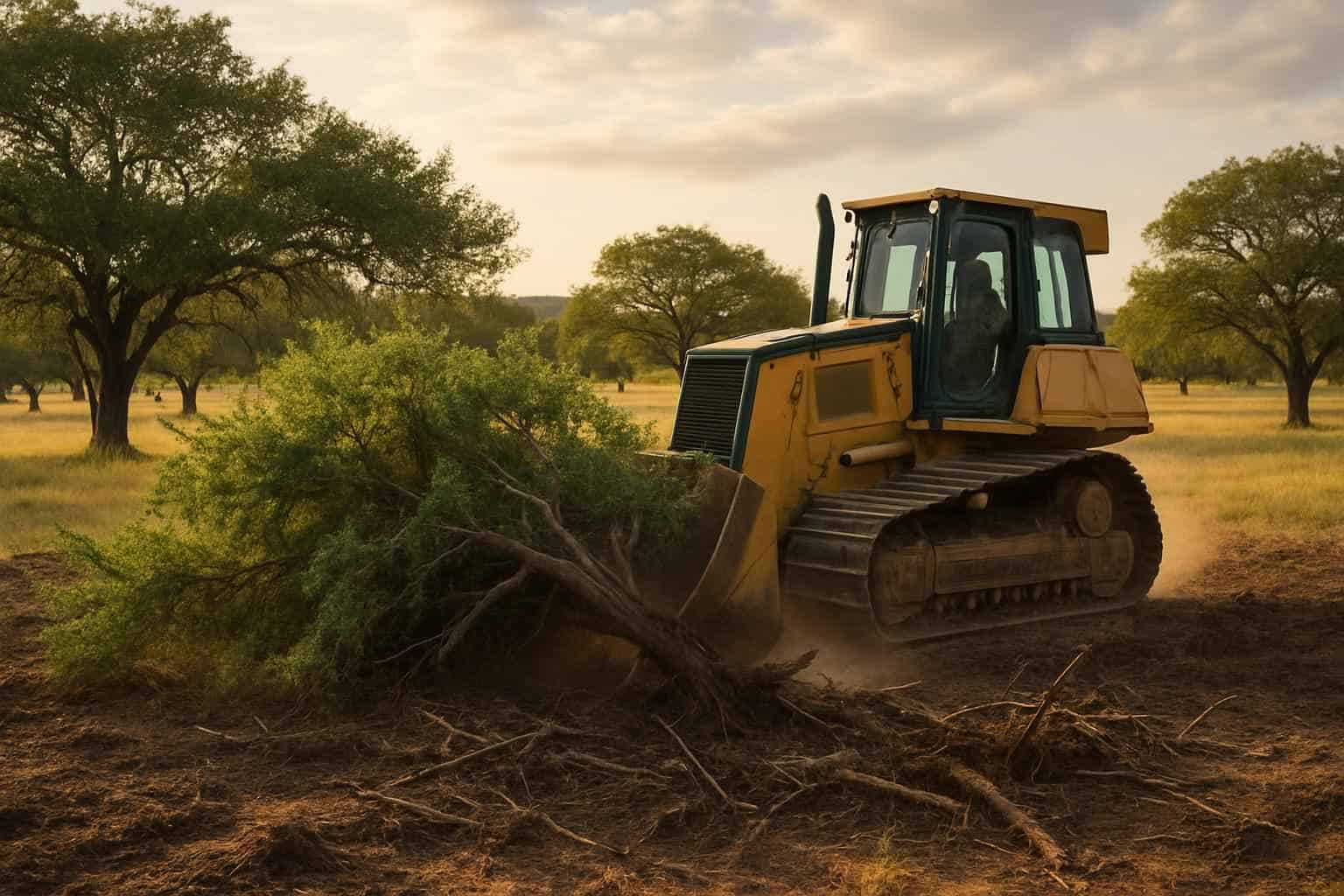 Mesquite Clearing In Pipe Creek Texas 4 Mesquite Pasture Clearing In Pipe Creek Texas