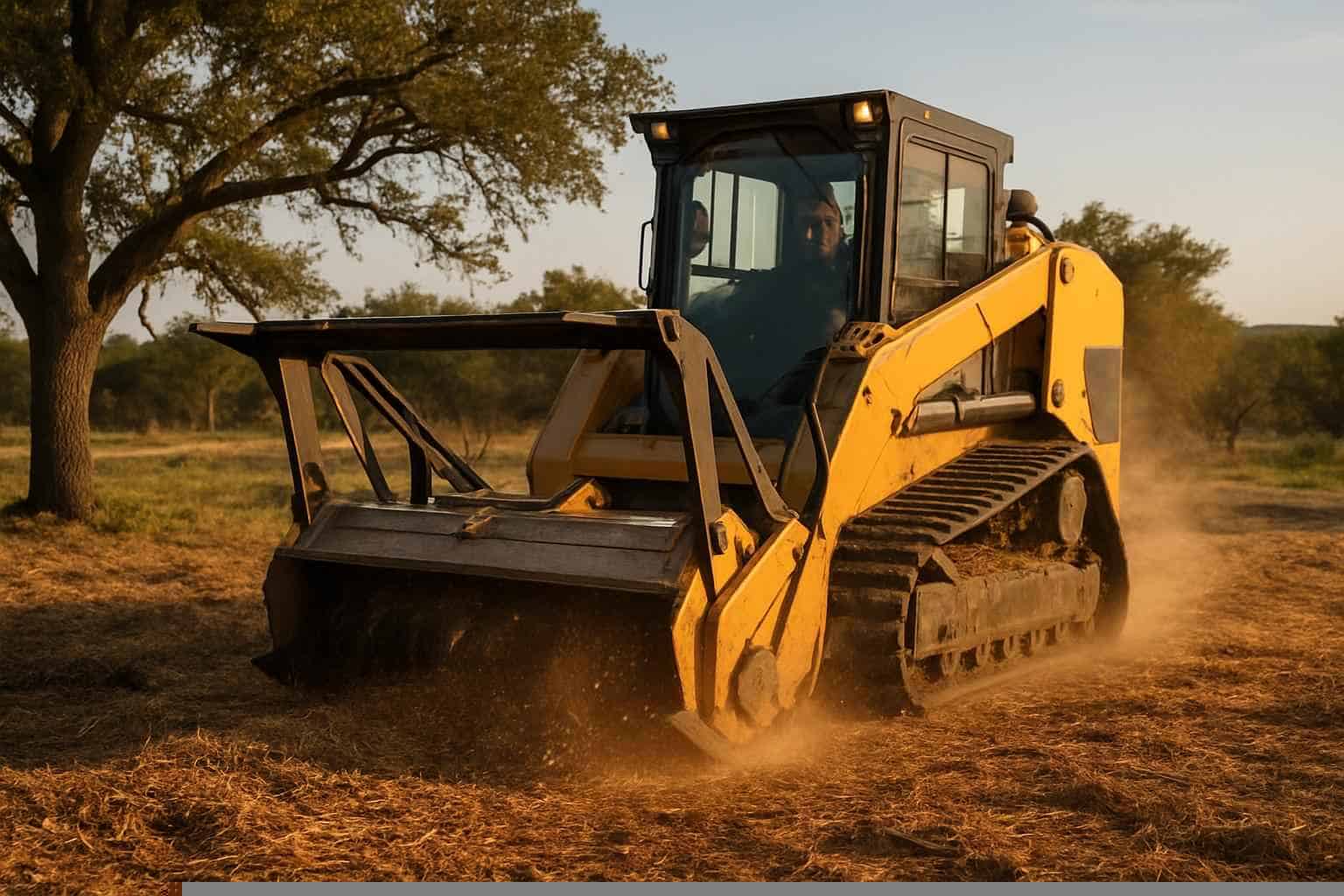 Mulching for Lot Prep in Mason Texas