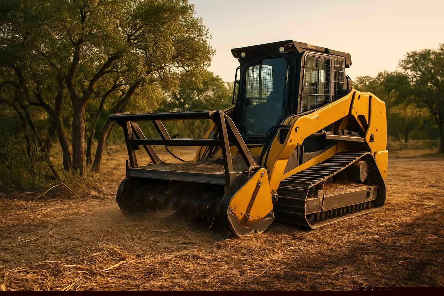 Mulching for Lot Prep in Medina Texas