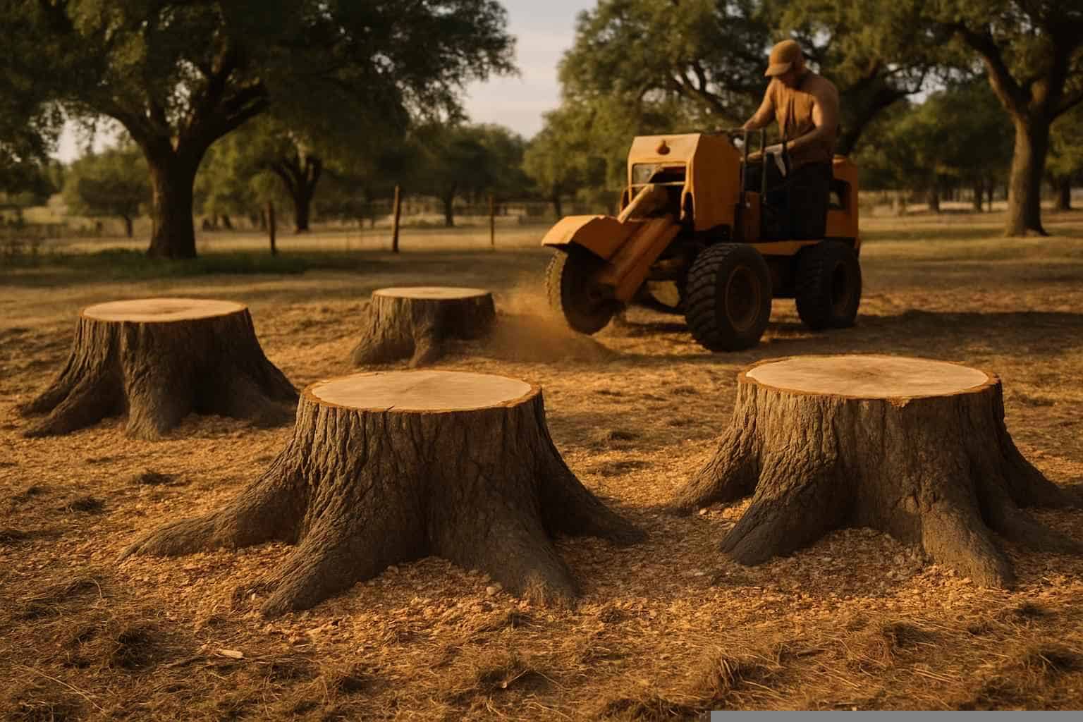 Stump Grinding In Mason Texas 6 Multiple Stumps Same Day in Mason Texas