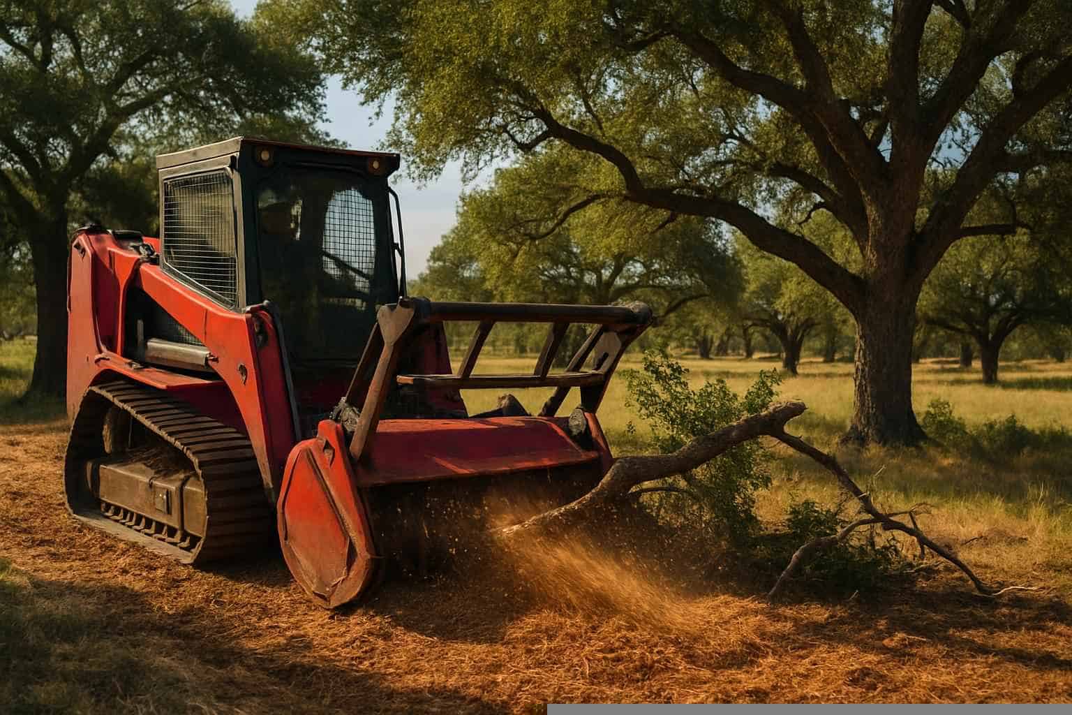 Oak Mulching in Mason Texas