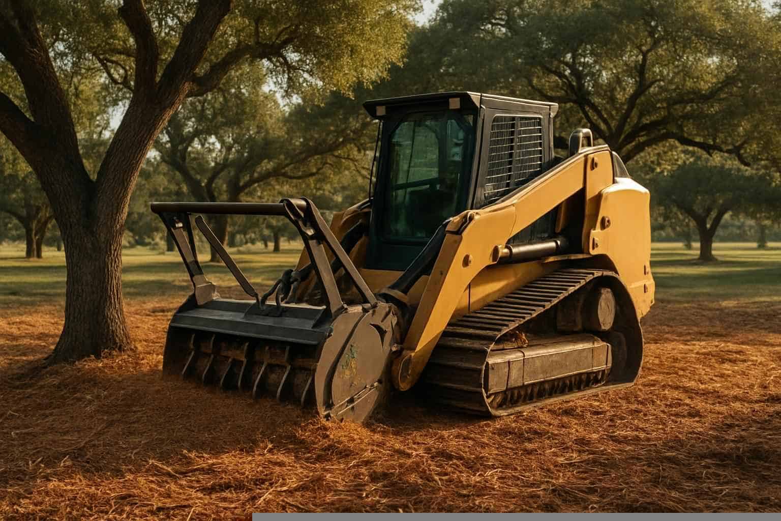 Oak Mulching in Medina Texas