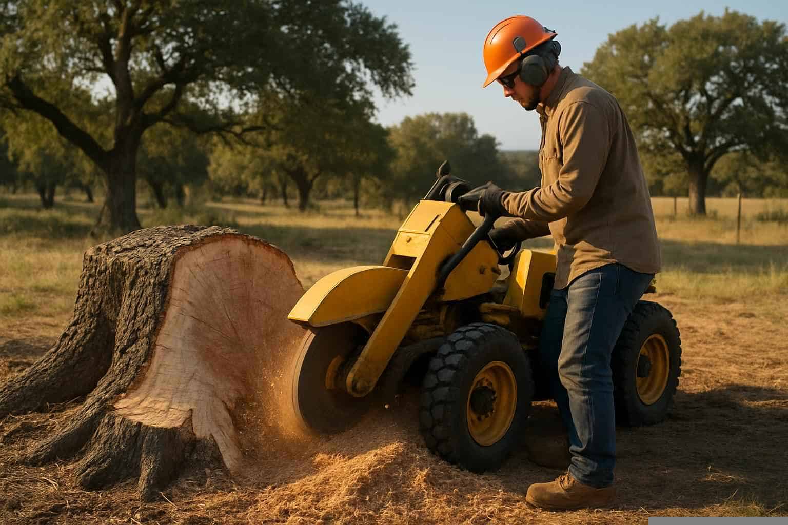 Stump Grinding In Mason Texas 2 Oak Stump Removal in Mason Texas