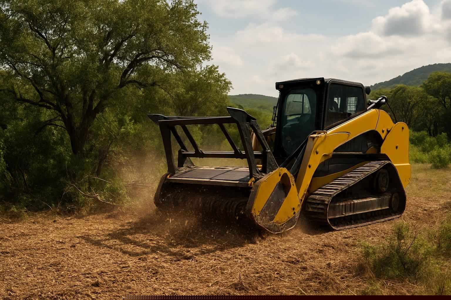 One Pass Mulching in Medina Texas