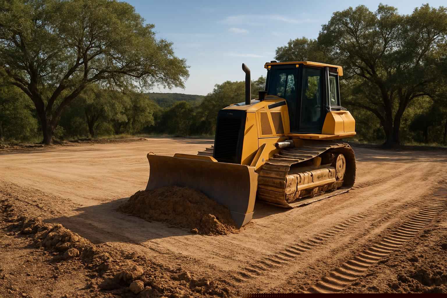 House Pad Construction In Pipe Creek Texas 1 Pad Site Clearing in Pipe Creek Texas