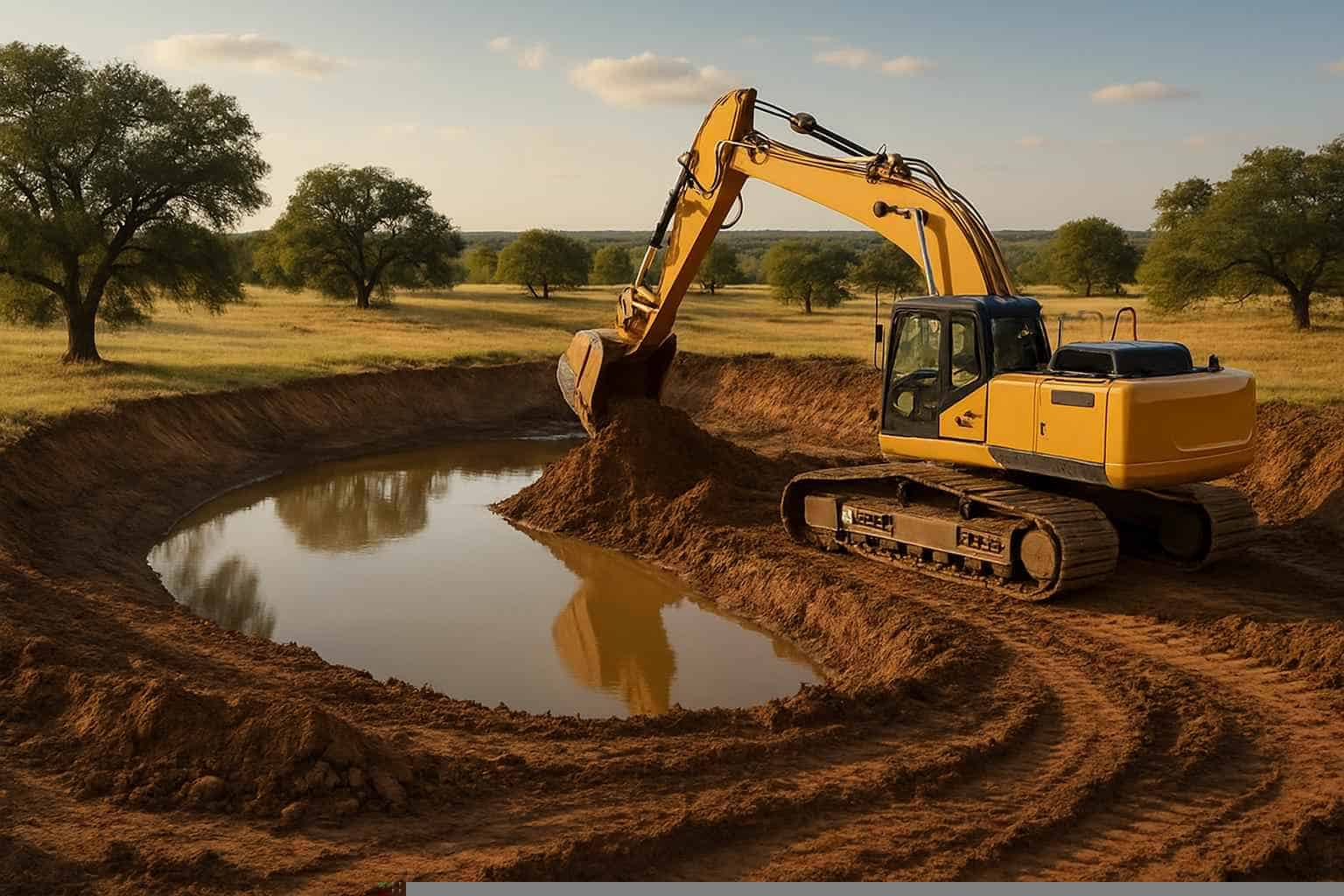 Excavation In Mason Texas 5 Pond Excavation in Mason Texas