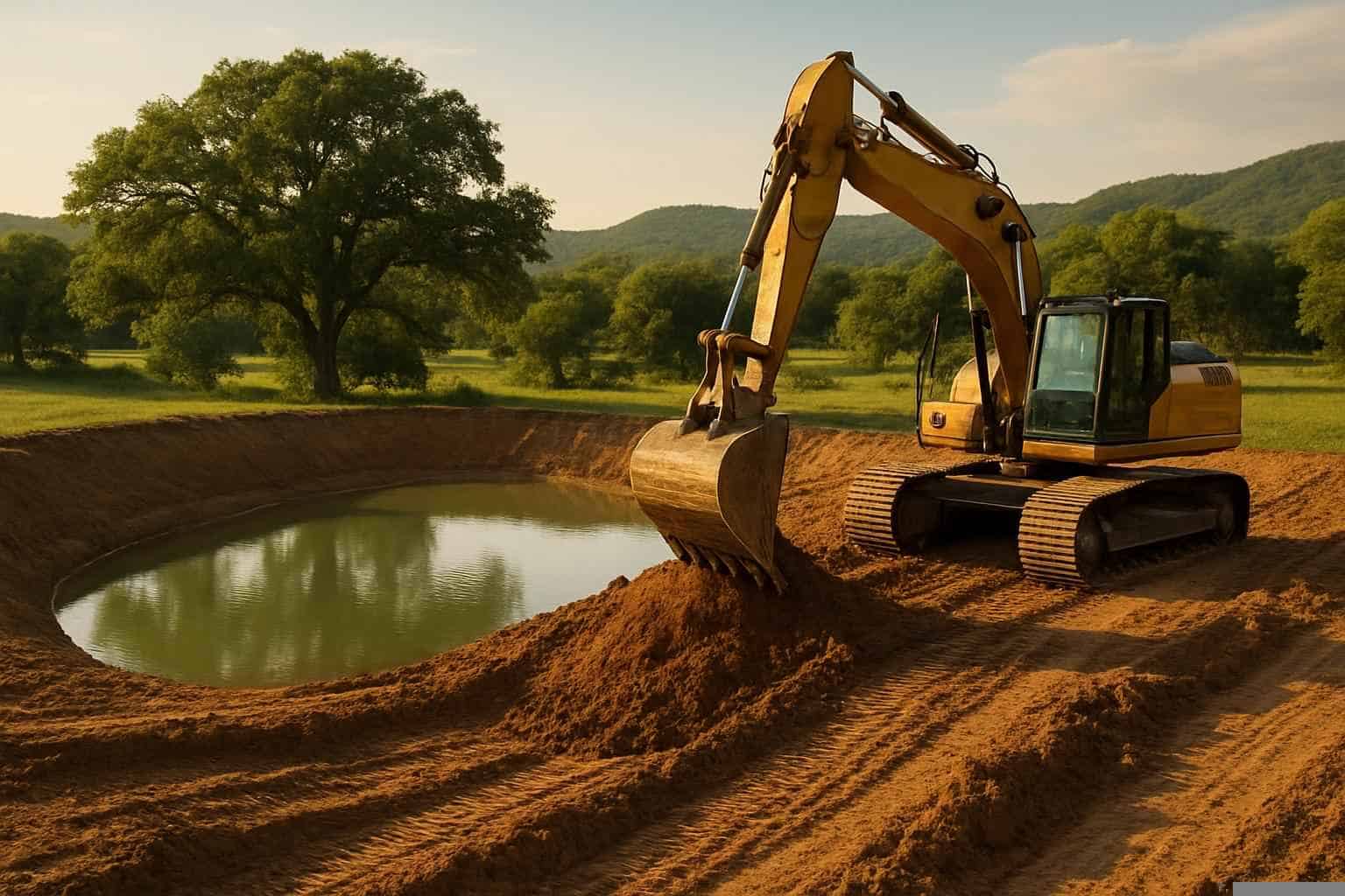 Pond Excavation in Medina Texas