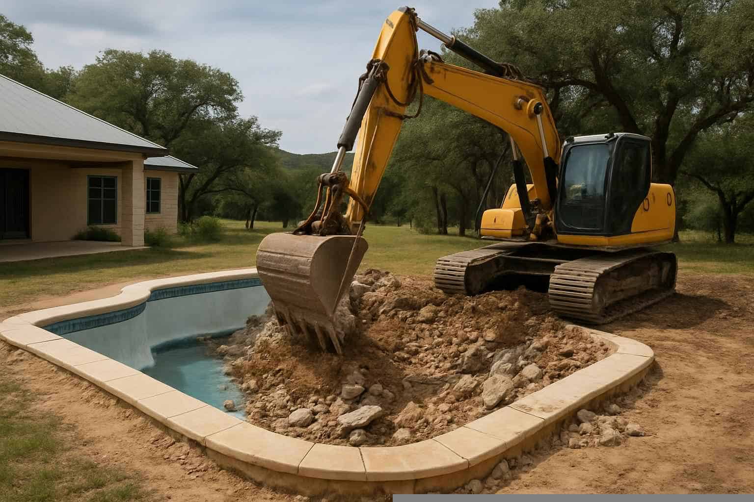 Pool Demolition and Fill in Pipe Creek Texas