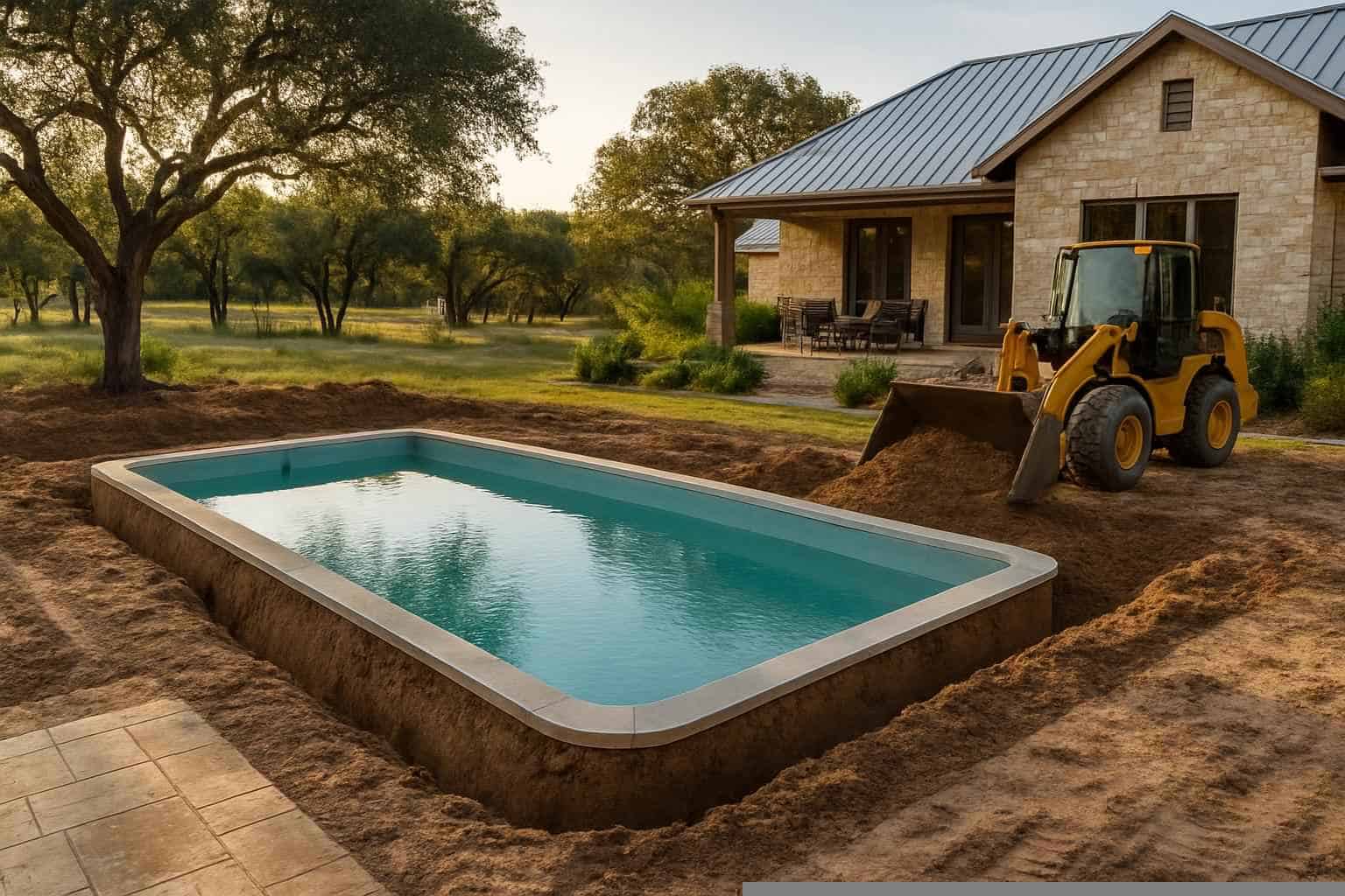 Pool Overdig and Backfill in Pipe Creek Texas