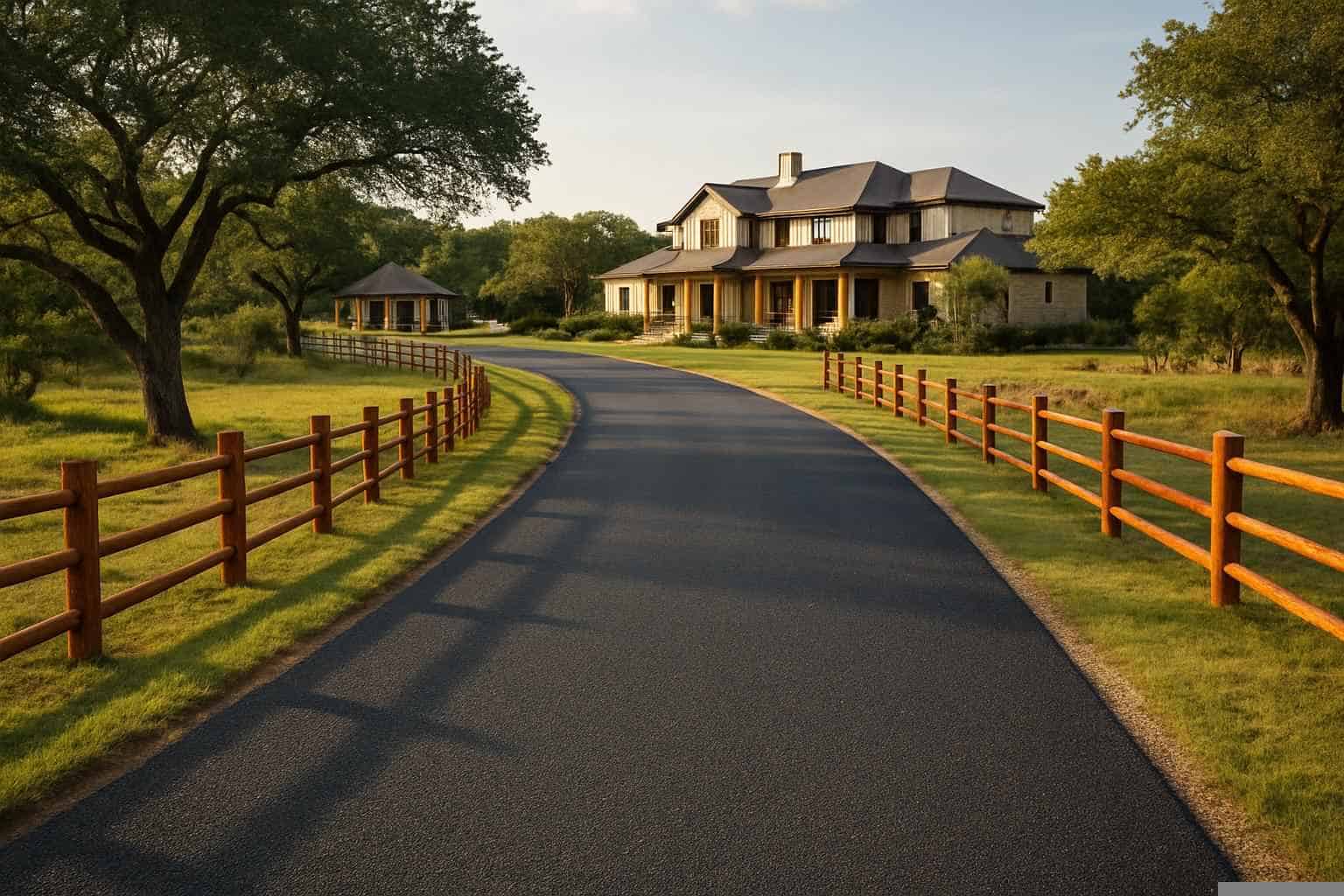 Ranch Road Chip Seal in Pipe Creek Texas