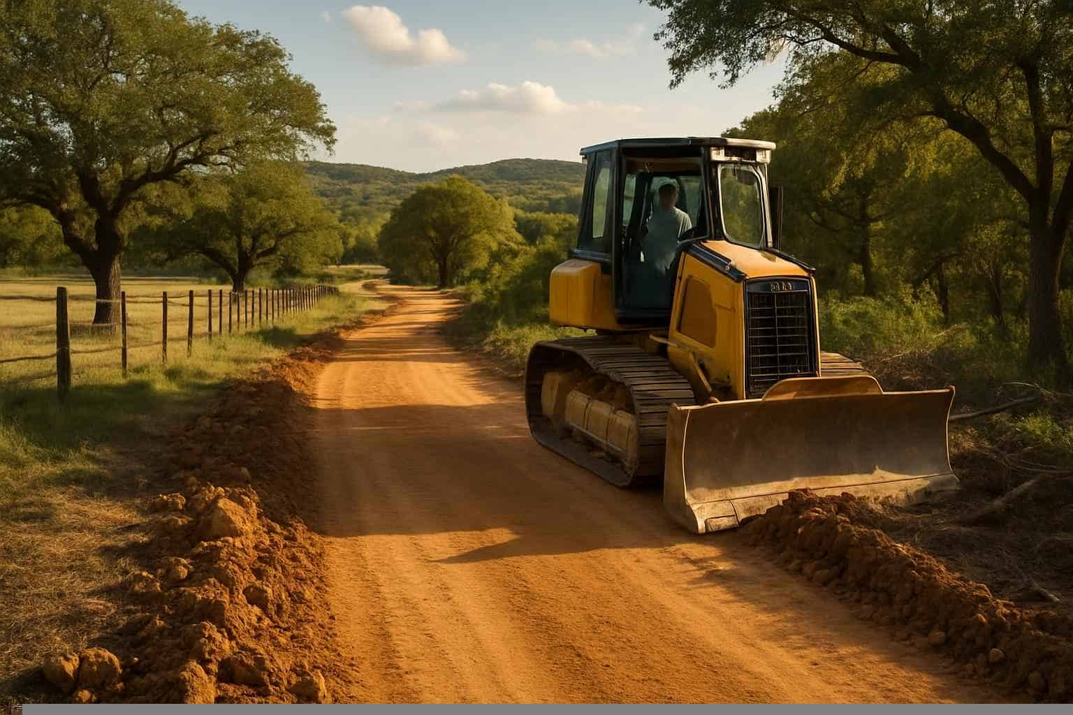 Ranch Road Construction In Pipe Creek Texas 1 Ranch Road Clearing in Pipe Creek Texas