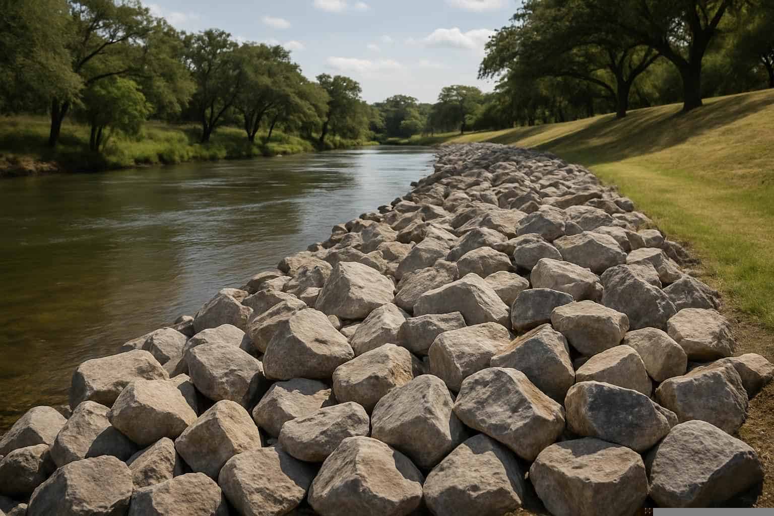 Erosion Control In Mason Texas 1 Riprap Rock in Mason Texas
