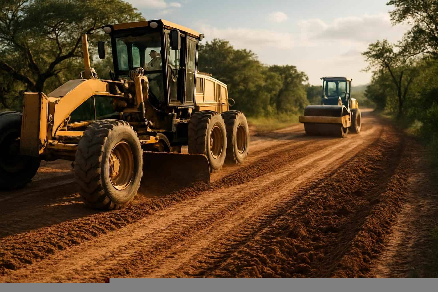 Road Grading And Compaction In Pipe Creek Texas