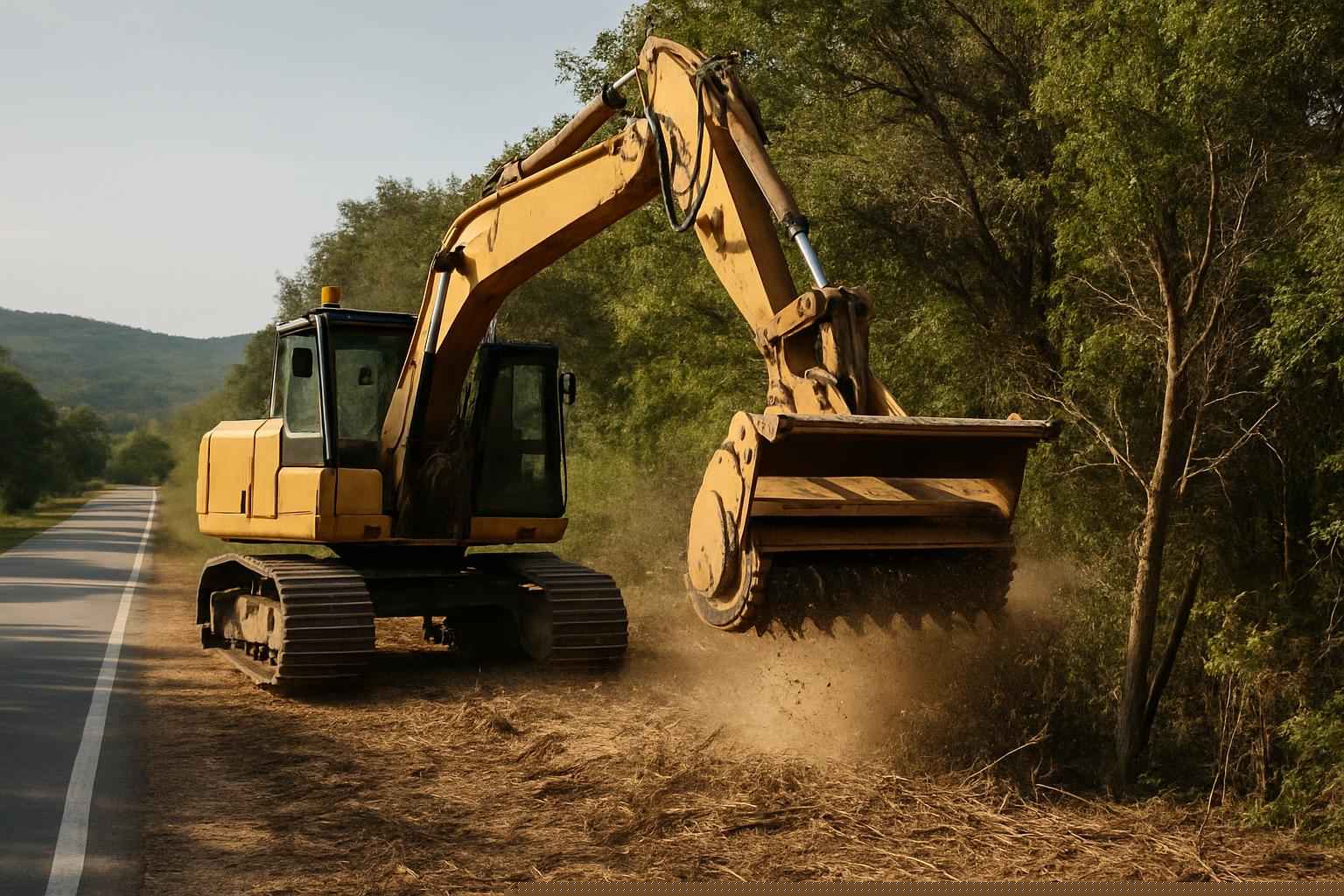 Roadside ROW Clearing in Pipe Creek Texas