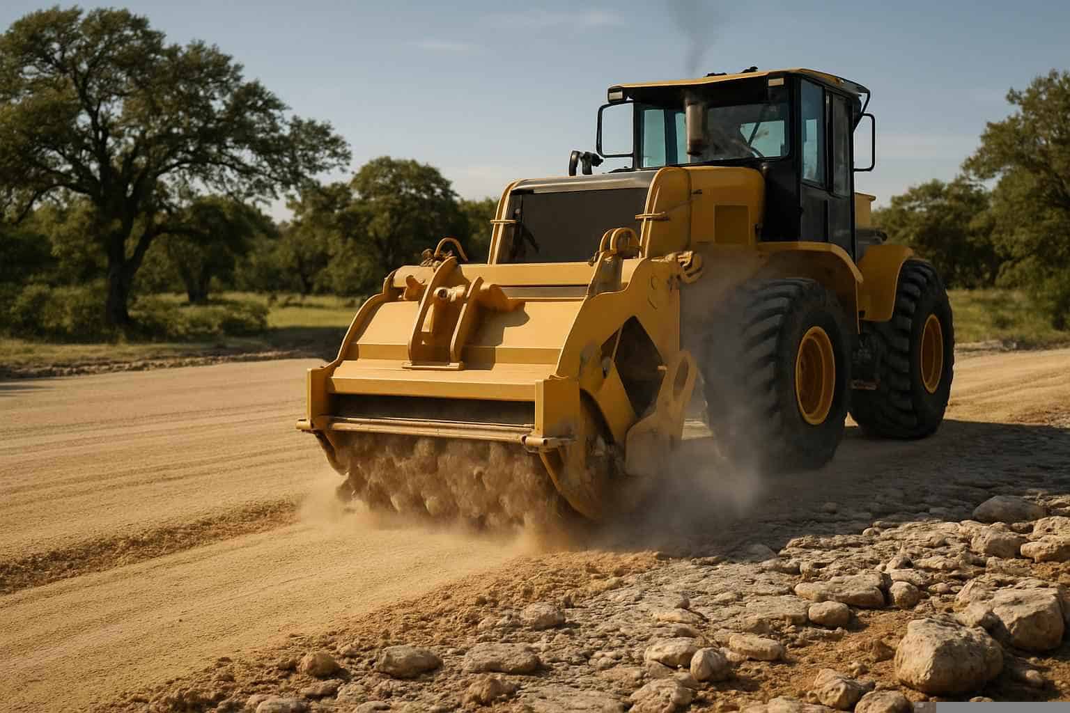 Rock Milling for Pads in Mason Texas