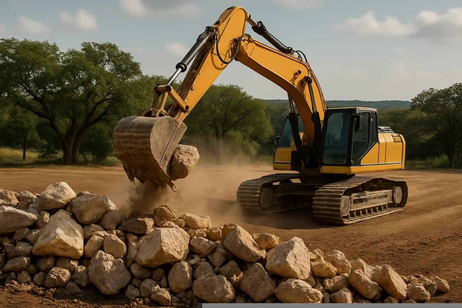 Rock Removal For Pads in Mason Texas
