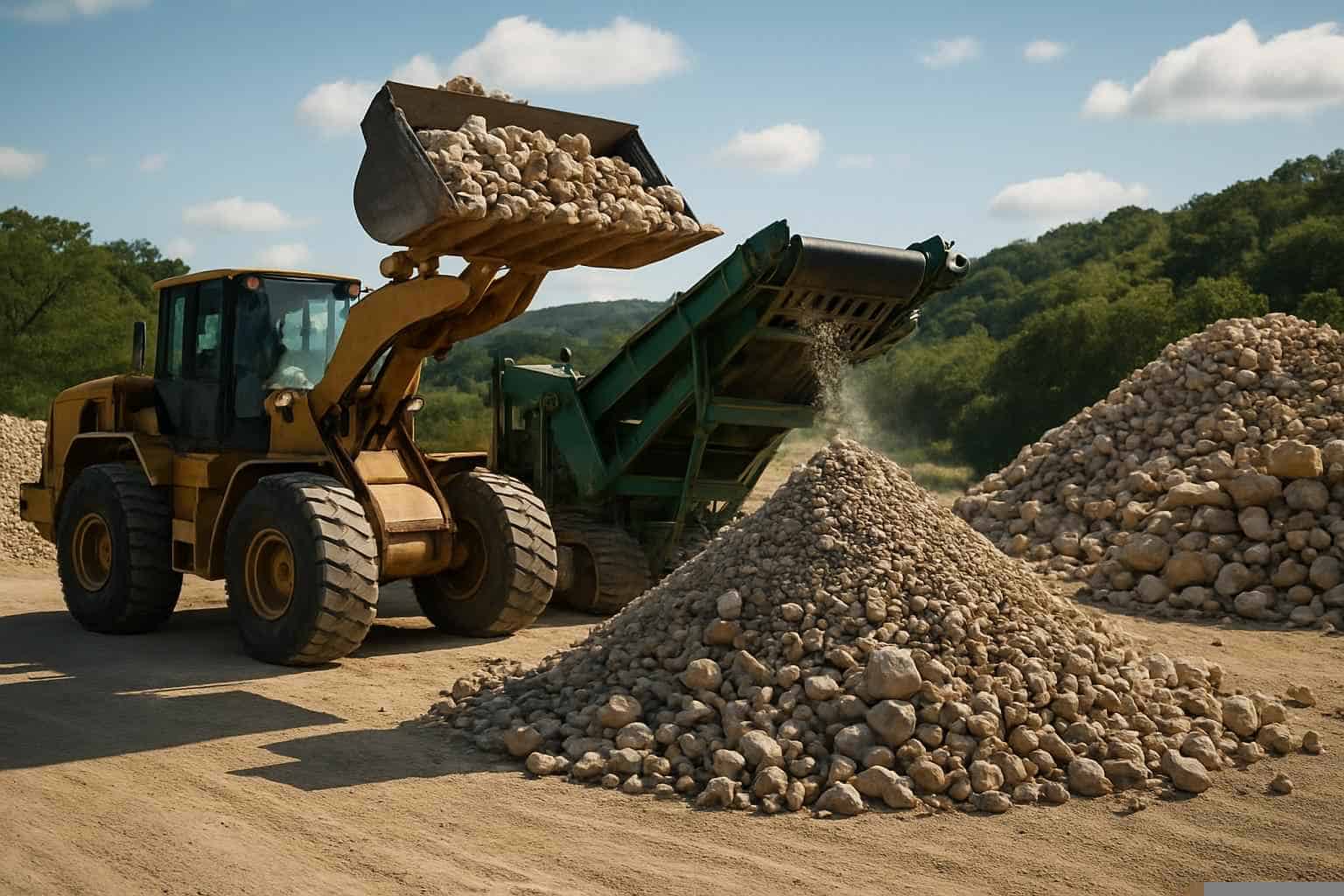 Rock Screening and Sorting in Pipe Creek Texas