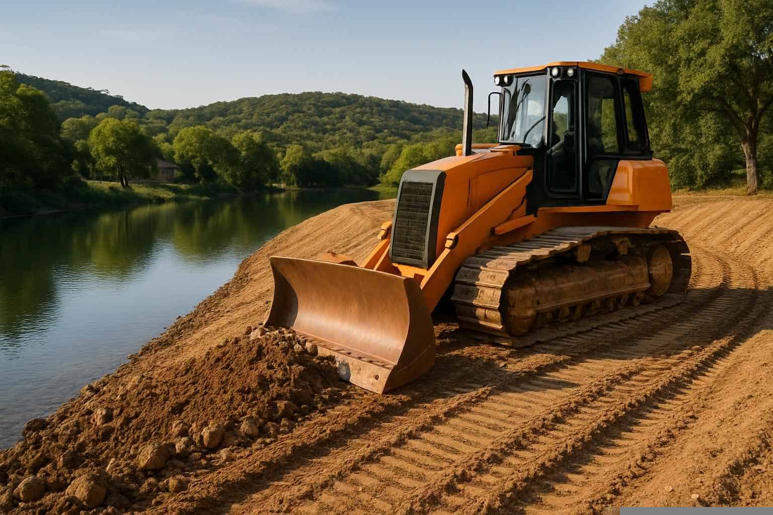 Shoreline Grading in Pipe Creek Texas