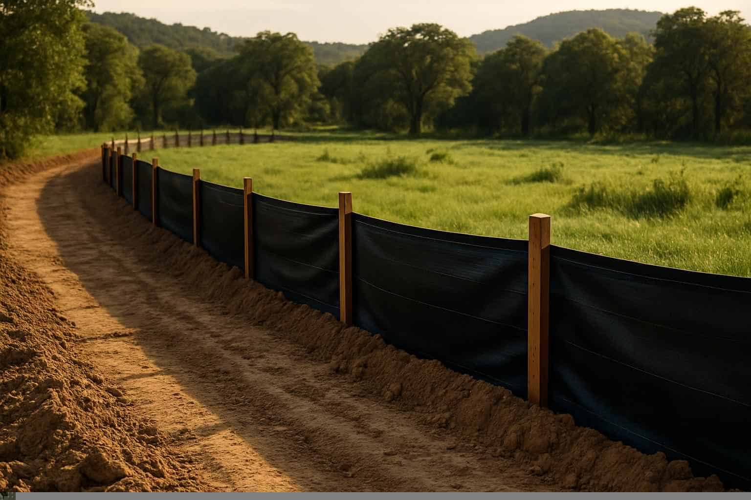 Erosion Control In Pipe Creek Texas 3 Silt Fence Installation in Pipe Creek Texas