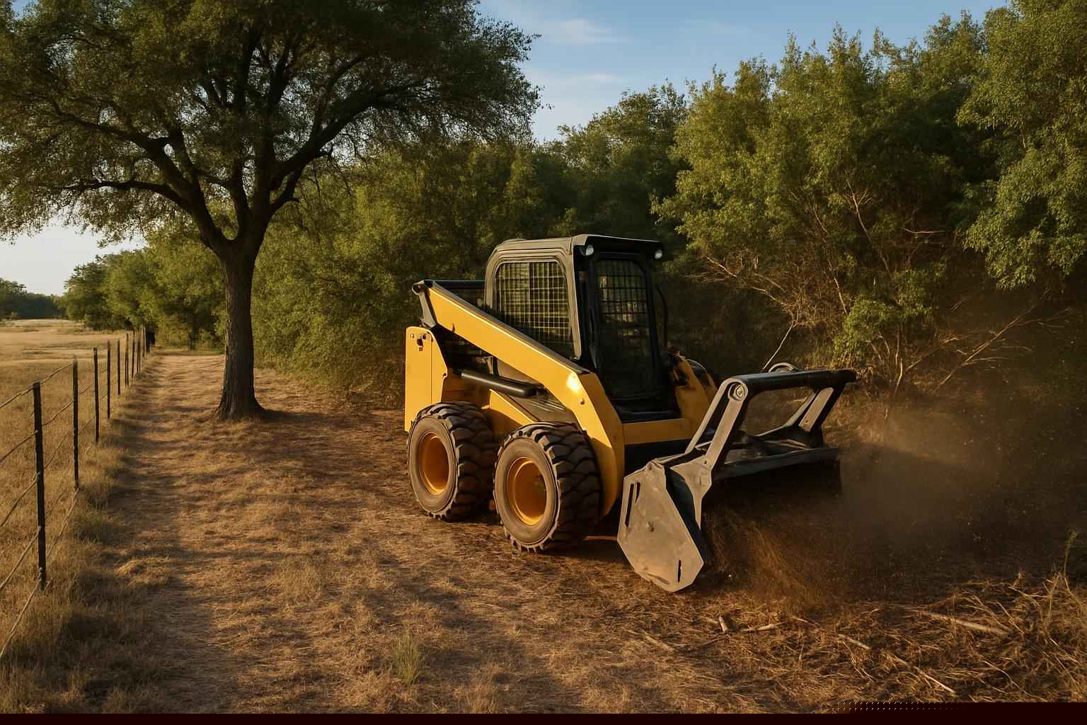 Tree and Brush Fence Clearing in Mason Texas