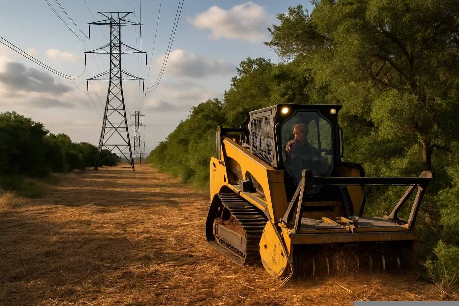 Utility ROW Clearing in Mason Texas