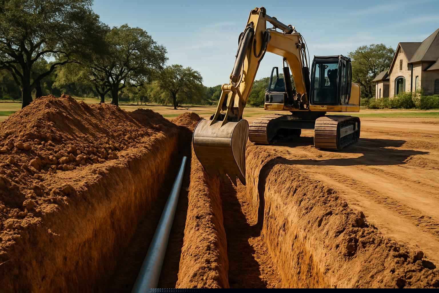 Utility Trenching in Pipe Creek Texas