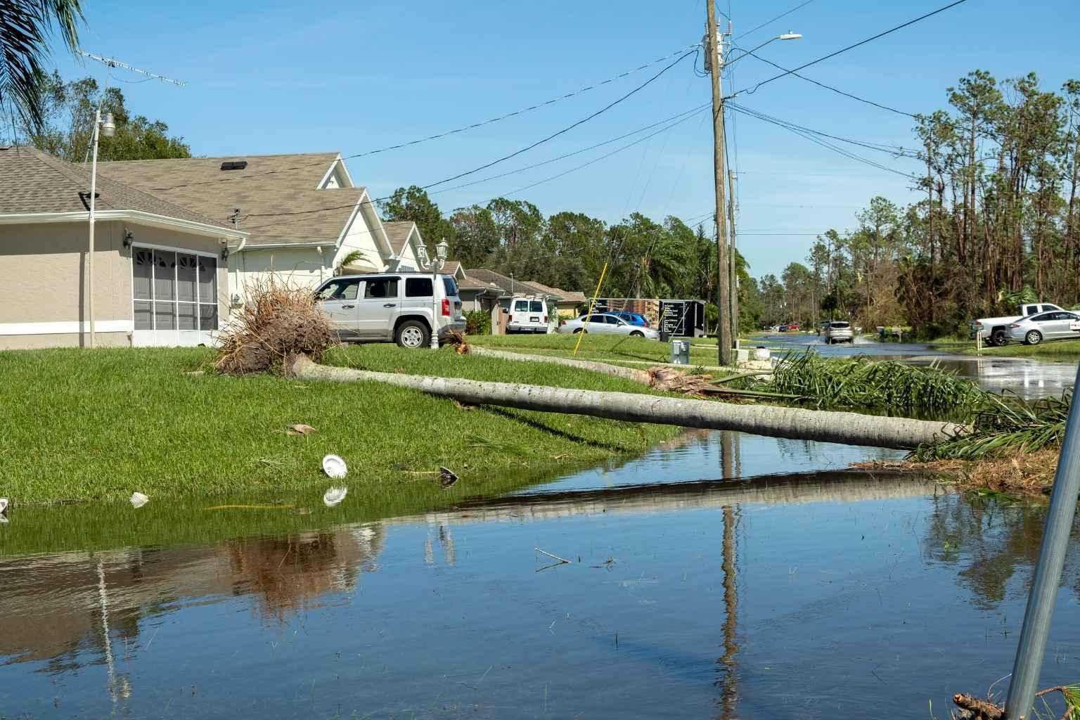 Flooded Yard Cleanup After Storm Ingram TX