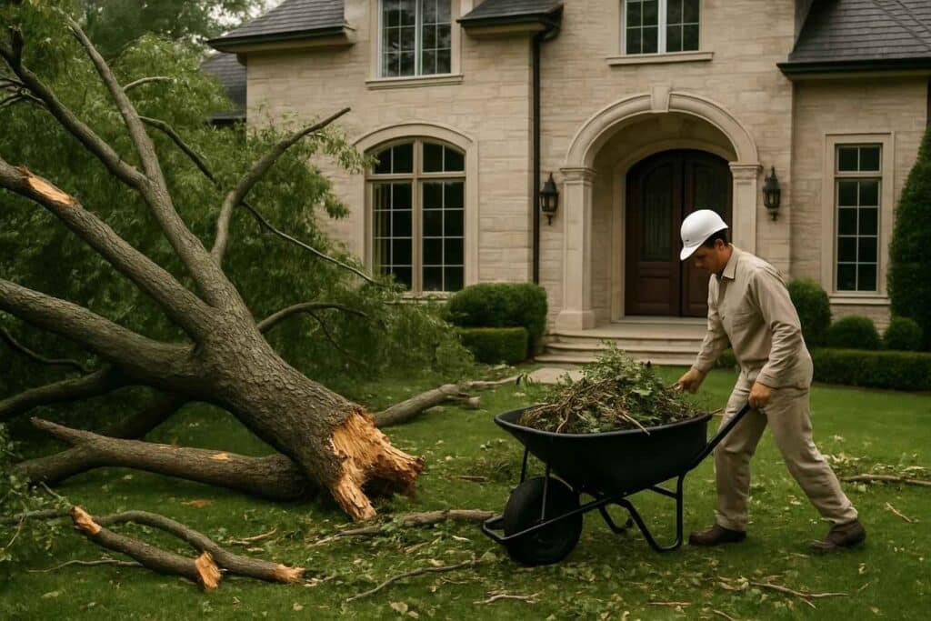 residential storm cleanup service