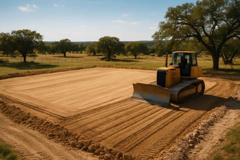 building pad prep in luckenbach texas