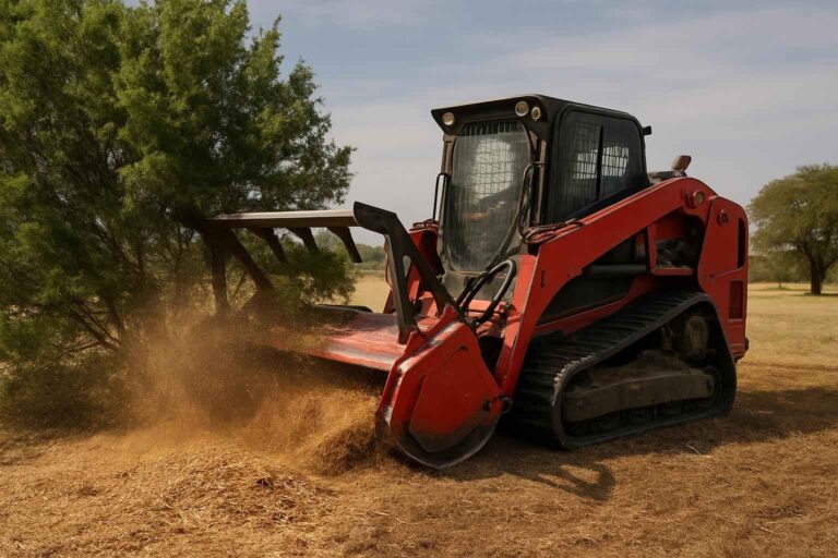 cedar eating mulching in stonewall texas