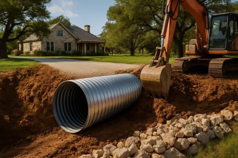 culvert sizing and install in hye texas